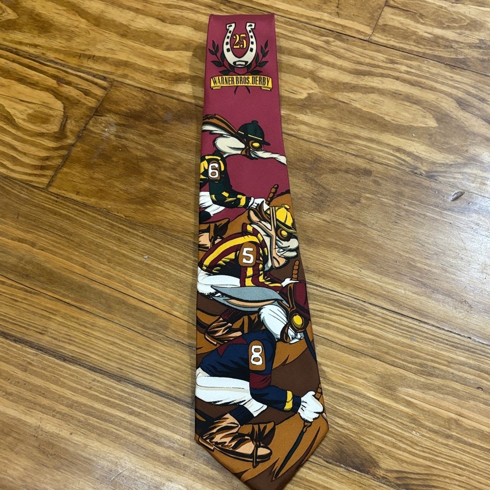 Vintage 1993 Warner Bros. 100% Silk Derby Tie